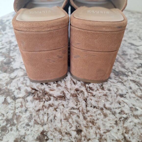 Eileen Fisher Brown Suede  slide platforms size 8 - Picture 3 of 11
